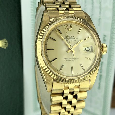 rolex datejust 1601 18k gold